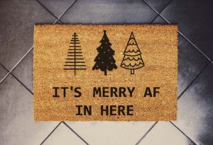 It's Merry AF in Here wycieraczka przed drzwi  | Świąteczne dodatki | Świąteczne dekoracje | 