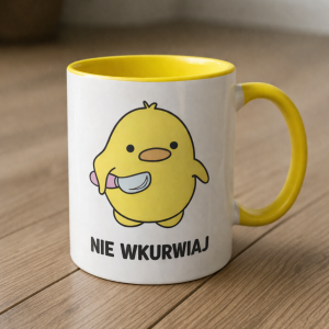 NIE WKURWIAJ  zabawny kubek | Prezent na Urodziny | Kubek ceramiczny 330ml | Prezent dla kolegi z pracy 