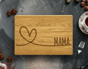 Mama - deska do krojenia z uroczą grafiką | prezent na dzień Matki | prezent dla Mamy
