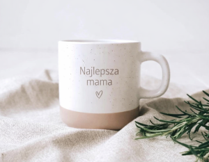 Najlepsza Mama- kubek z kamionki| Prezent na Dzień Matki | 360 ml | Prezent Dla Mamy