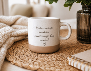 Może zamiast wnuków, zainteresuje Cię kawka?- kubek z kamionki|