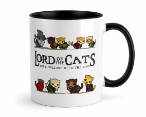 Lord Of The Cats – Kubek dla Fanów The Lord of the Rings | Prezent dla Miłośników Kotów i Władcy Pierścieni