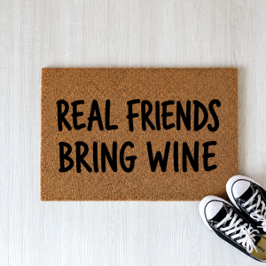 "REAL FRIENDS" wycieraczka kokosowa