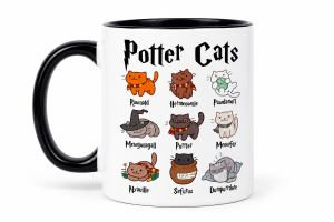 Kubek Potter Cats 330 ml | kubek z kotami | prezent dla kociary i Potterheada